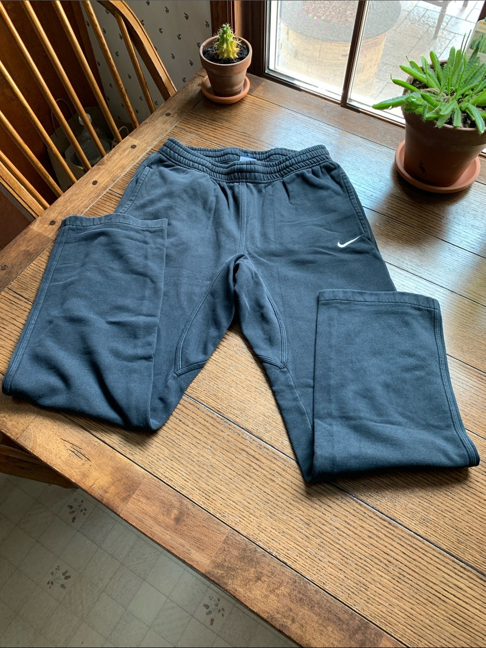 Nike Black Jogger Sweatpants with White Swoosh